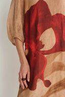 Mia Flora Print Dress in Silk-Linen