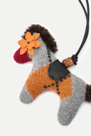 Charm para bolso Phillipa de punto con flor de vichy