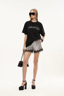 Cipher Silver Logo Graphic T-Shirt in Cotton