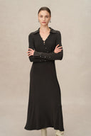 Ruby Knotted Dress in Wool-Thermolite