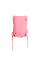 Débardeur noué à œillets Matthias en popeline de coton Pima