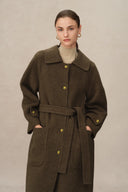 Lena Vintage Style Cocoon Coat in Suri Alpaca