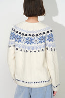 Linnet Fair Isle Sweater in Alpaca Blend Cable Knit