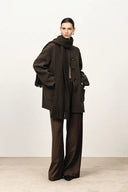 Kaila Fringed Scarf Coat in Double-Face Merino-Cashmere