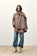 Cecilia wendbarer Double-Face-Kurzmantel aus Woll-Cashmere-Mischung