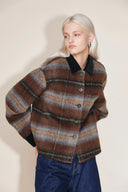 Audrey Corduroy Plaid Jacket in Double Faced Merino Alpaca Tweed