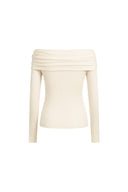 Lyra Reversible Bow Off Shoulder Knit Top