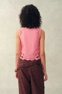 Débardeur noué à œillets Matthias en popeline de coton Pima