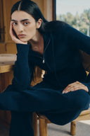 Vivi Fitted Cropped Hooded Cardigan in Wool Blend