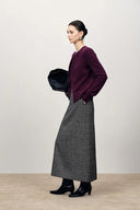 Cecilia Gathered Pleat Cardigan Merino-Cashmere Blend