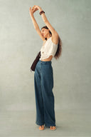Sunny Wide Leg Jeans in Cotton Denim - Updated Waist Fit