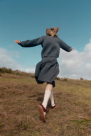 Fika Floral Knit Polo Shirt in Merino Wool Knit