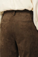 Pantalones Deportivos Lene de Pierna Recta en Imitación Ante