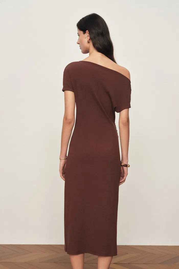 one sleeve brown dress Satin Bridesmaid Dress Prom Dress Brown XXXL Billie Espresso by Grace Loves Lace