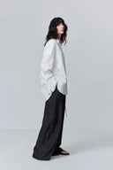 Louise Textured Loose Boho Pants in Wrinkled Satin
