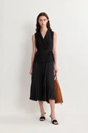 Sherry Sleeveless Pleated Dress