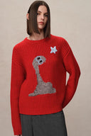 Suéter zodiacal Star Lover en punto grueso de lana merino