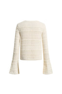 Sanchez Hand-Crocheted Floral Openwork Textured Cardigan In Cotton Yarn Knit