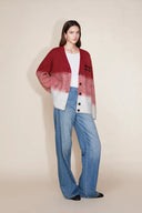 Ariel Ombre Cardigan in Merino Alpaca Blend Knit