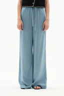 Seren Elastic Waist Wide-Leg Jeans in Lyocell Denim