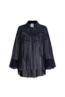 Iris Spitzenbluse aus Crepe Georgette