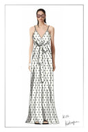 Luna Polka Dot Tie Dress in Mulberry Silk