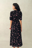 Vestido Rose Elodie en Crepé de China de Seda Elástica