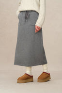 Nicole Sweatpants Skirt in Brushed Cotton Knit