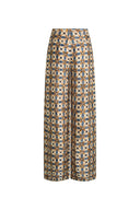 Jorien Drape Pants in Crinkled Silk Blend
