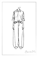 Astrid Slanted Side Seam Barrel Jeans in Cotton Denim