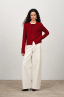 Cecilia Falten-Cardigan aus Merino-Kaschmir-Mischung