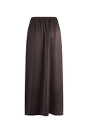 Conjunto Ava de Top Plisado de Manga Larga y Falda de Acetato en Punto de Tencel y Merino