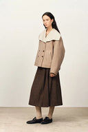 Day Coccon Großer Reversmantel aus Double-Face Wolle