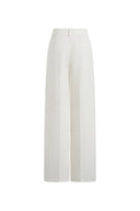 Olivia Button Slit Wide Leg Pants in Wool Blend