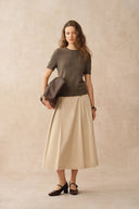 Cathy A Line Skirt in Lightweight Cotton Twill