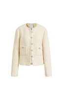 Grasse Textured Boxy Jacket in Boucle Wool Alpaca