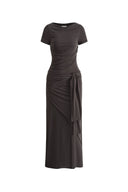 Vestido Jersey Nhat en Punto de Tencel y Merino