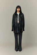 Field Oversized Shirt in Vegan Leather