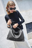 La Scala Large Bag in Pebble Grain Top Grain Leather