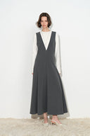 Thea V Neckline Sleeveless Dress