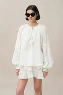 Vicky Puff Sleeve Top and Skirt in Fine Cotton Voile