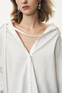 Camisa suelta Ruby con costuras desmontables en la cintura en algodón