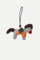Phillipa Knit Gingham Flower Eye Pony Bag Charm
