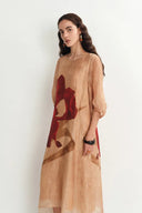 Mia Flora Print Dress in Silk-Linen