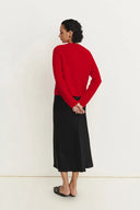 Otelie Monochrome Hand Embroidered Cardigan in Baby Alpaca Merino Knit