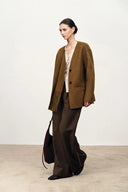 Athena Fransen-Schal-Mantel aus Woll-Kamel-Daunen-Mischung