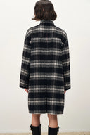 Telos Plaid Reversible Midi Coat in Wool Blend