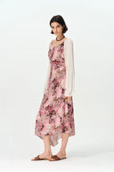 Doris Floral Slip Dress in 22MM Mulberry Silk