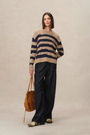 Ray Striped Sweater in Alpaca-Wool Blend Knit