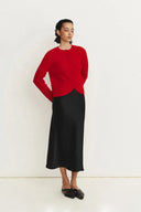 Otelie Monochrome Hand Embroidered Cardigan in Baby Alpaca Merino Knit